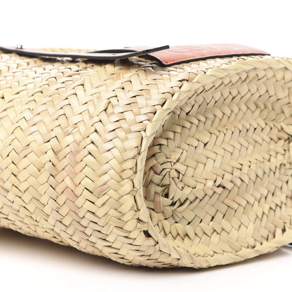 Loewe Raffia Basket Tote Bag Natural Tan Orange 6 of 9