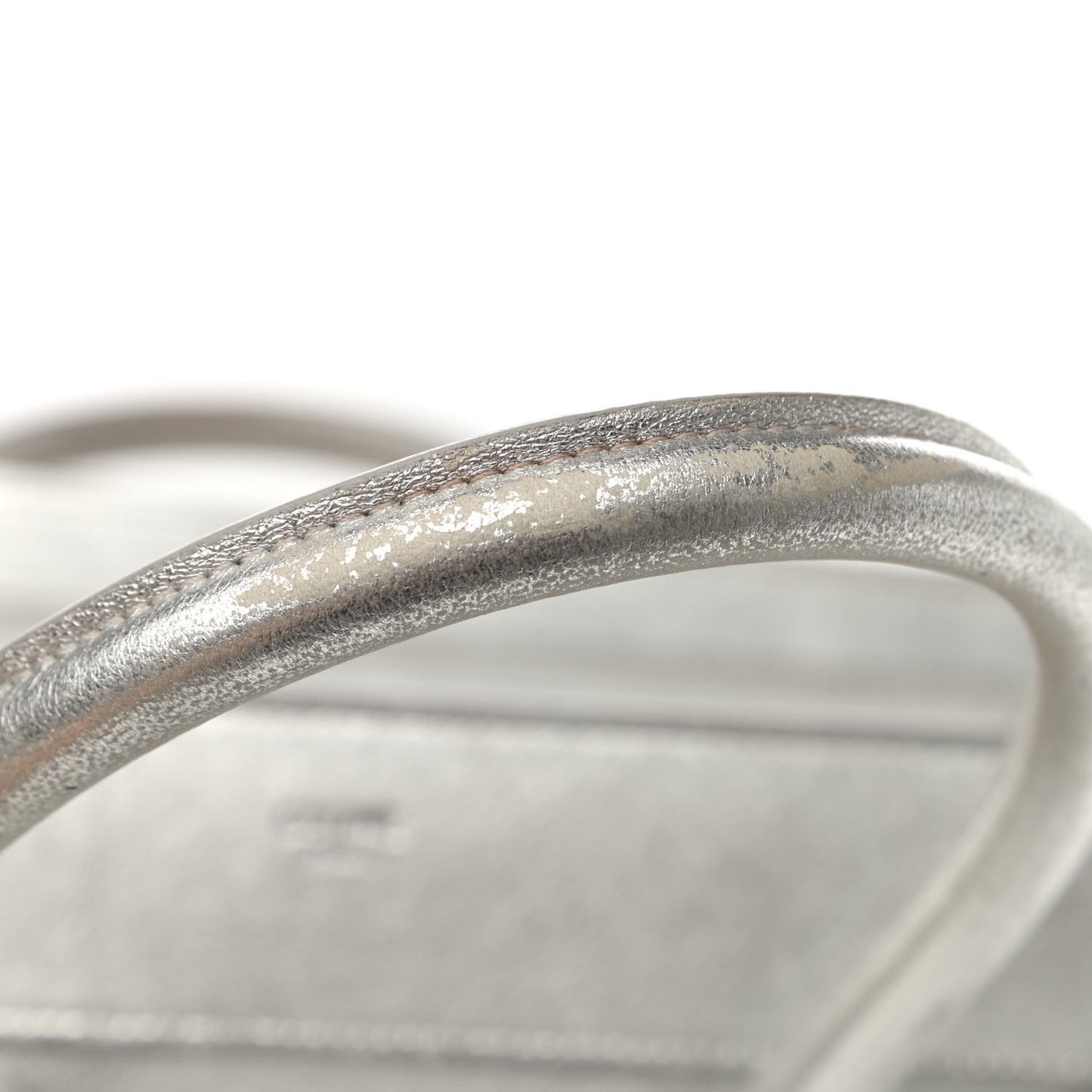 Laminated Lambskin Micro Luggage Silver