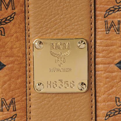 MCM Visetos Medium Liz Reversible Shopper Tote Cognac 9 of 12
