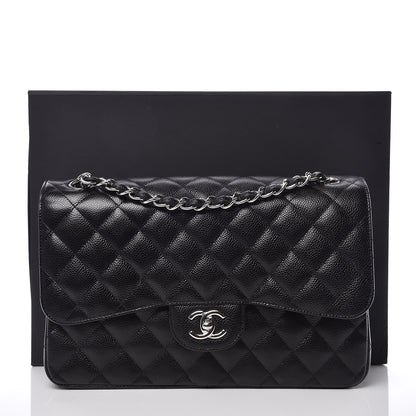 Chanel Caviar Quilted Jumbo Double Flap Black 8 of 10