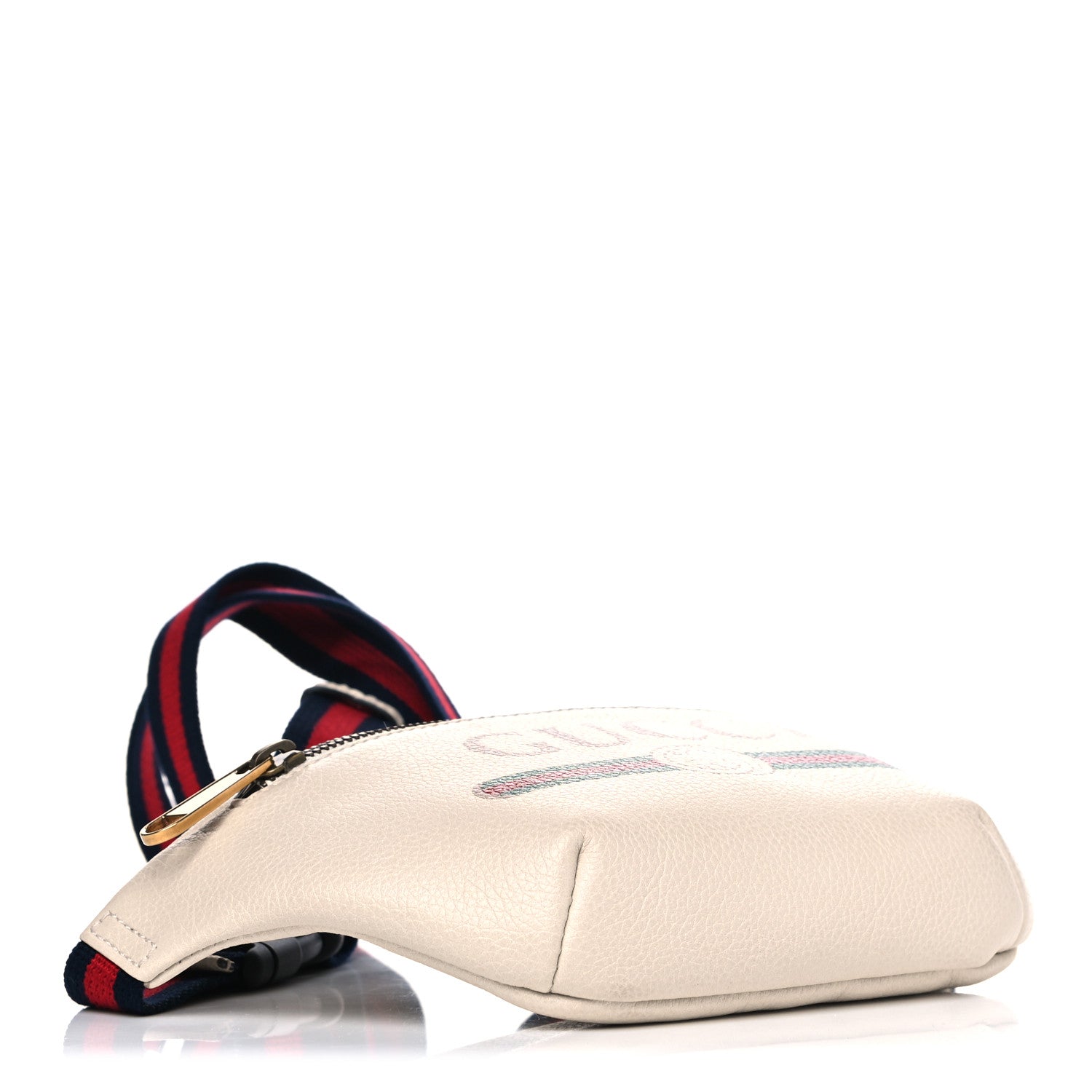 Gucci Grained Calfskin Small Logo Belt Bag White 5 of 11