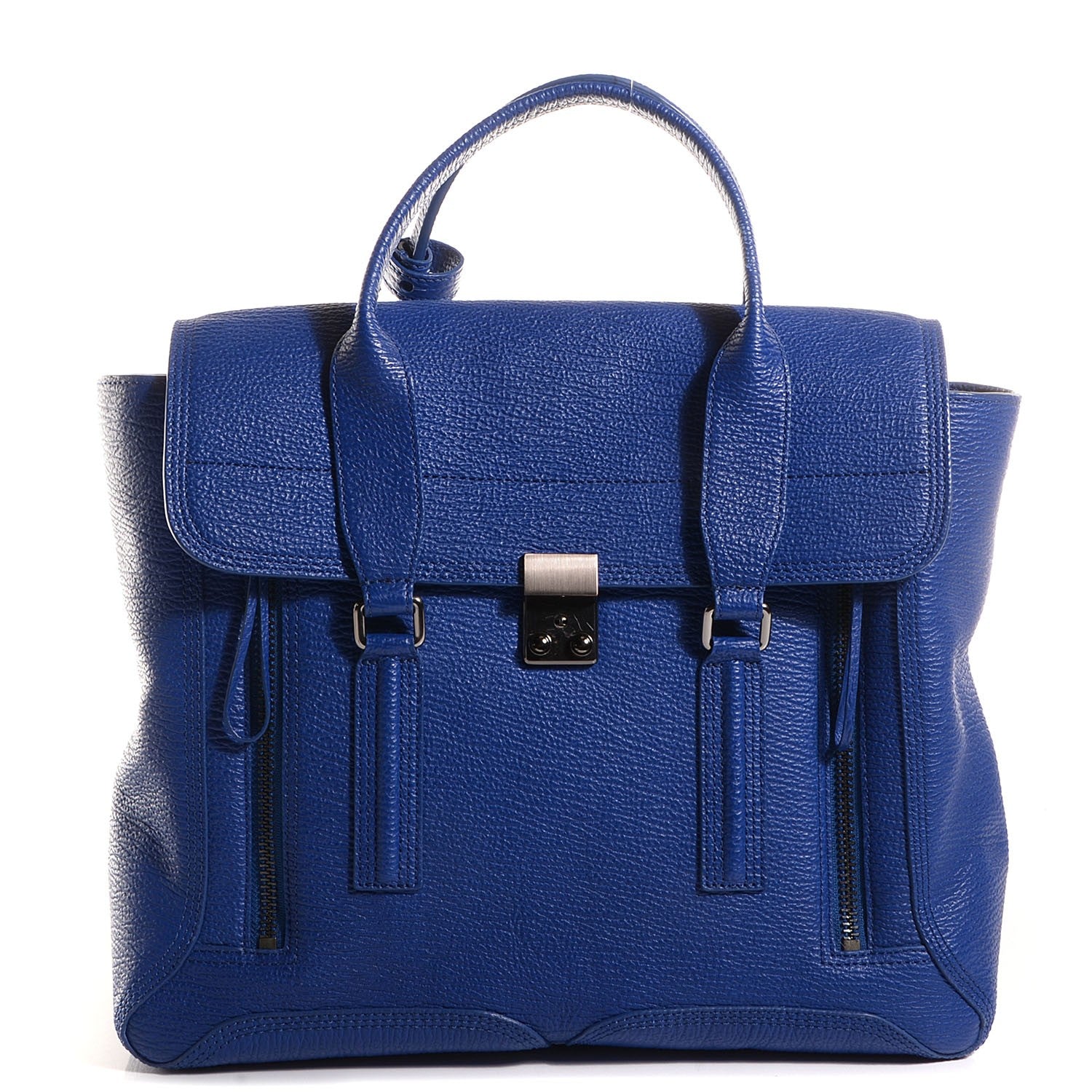 3.1 Phillip Lim 3.1 Leather Large Pashli Satchel Cobalt 1 of 10