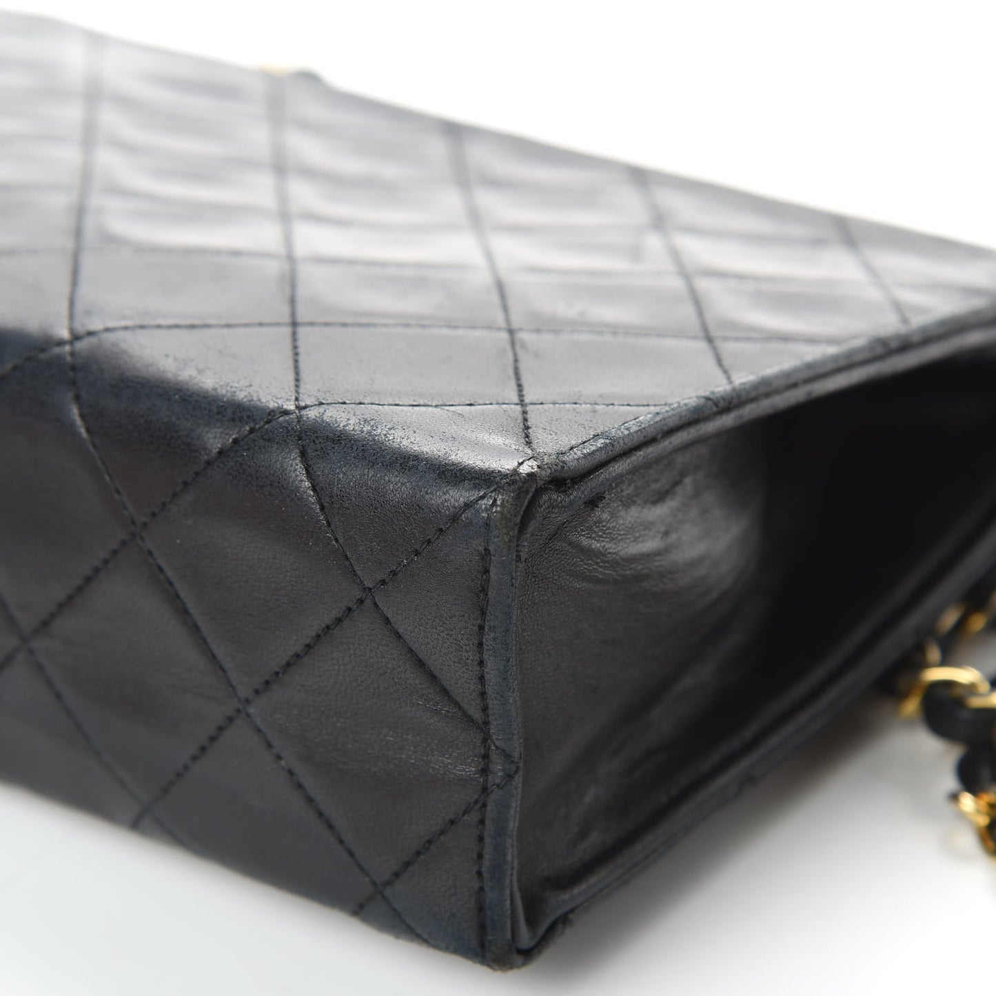 Lambskin Quilted Flap Bag Black