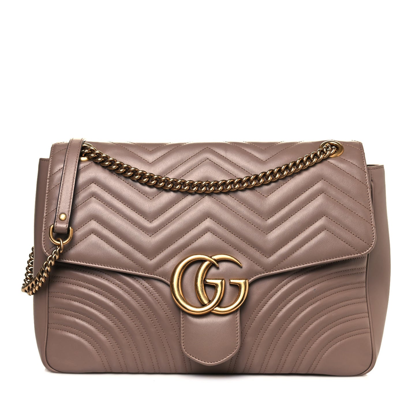 Calfskin Matelasse Large GG Marmont Shoulder Bag Porcelain Rose