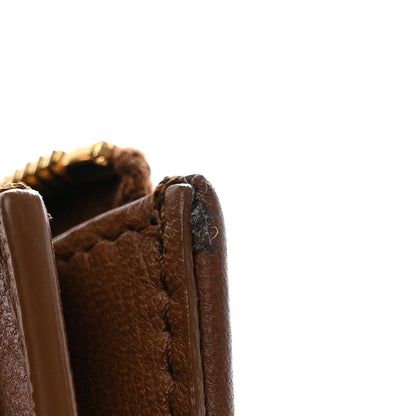 Saint Laurent Lambskin Matelasse Cassandre Carre Fragments Zippered Card Case Naturel Dark 9 of 9