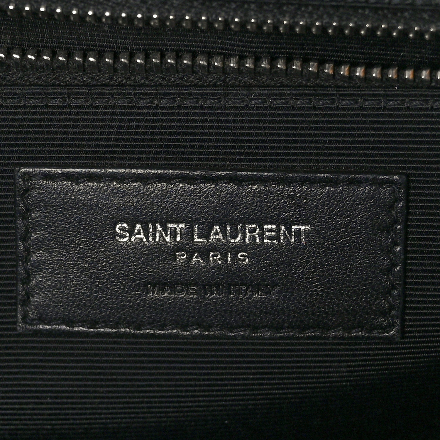 Saint Laurent Grain De Poudre Mixed Matelasse Large Triquilt Monogram Satchel Deep Marine 6 of 10