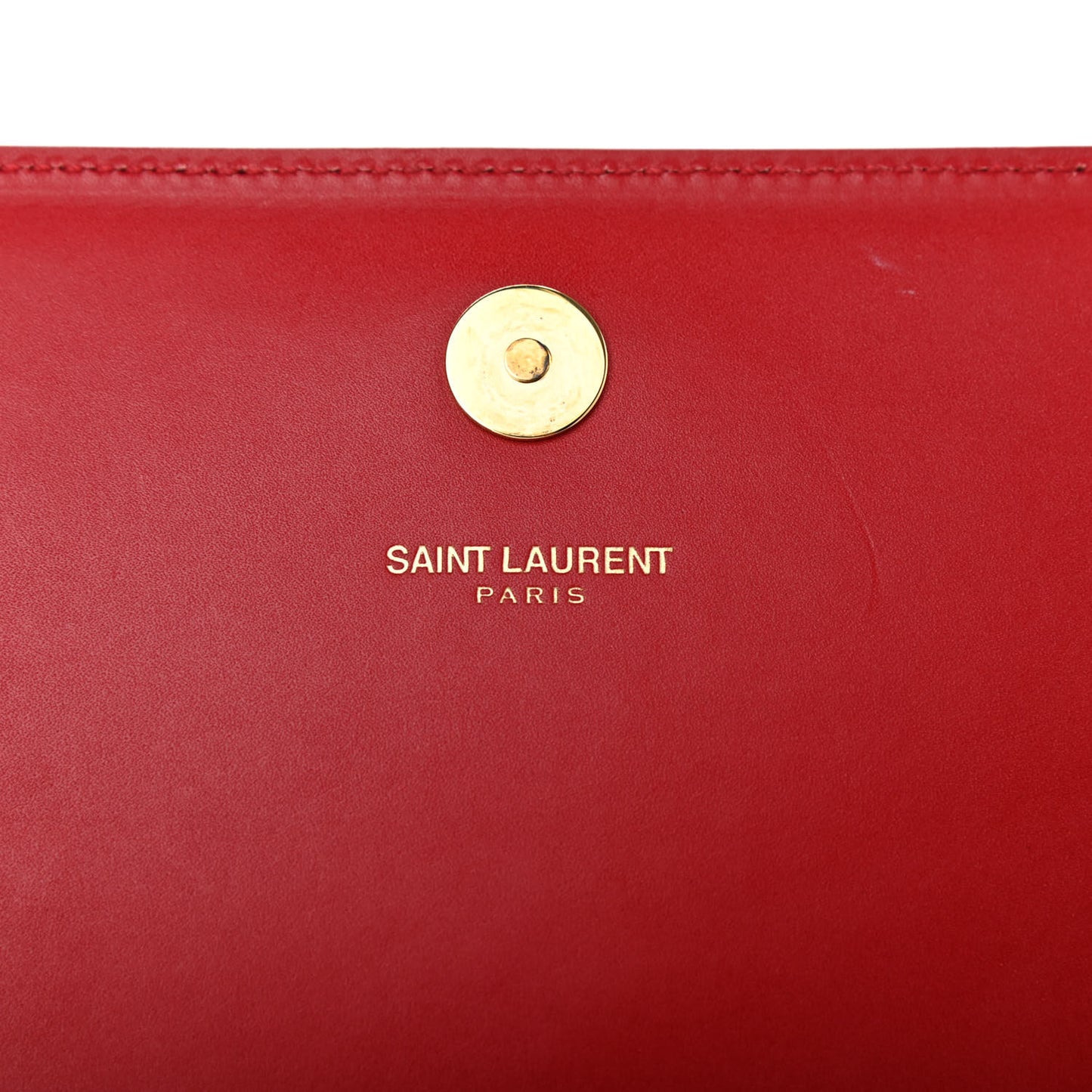 Calfskin Classic Monogram Cassandre Clutch Rouge Orient
