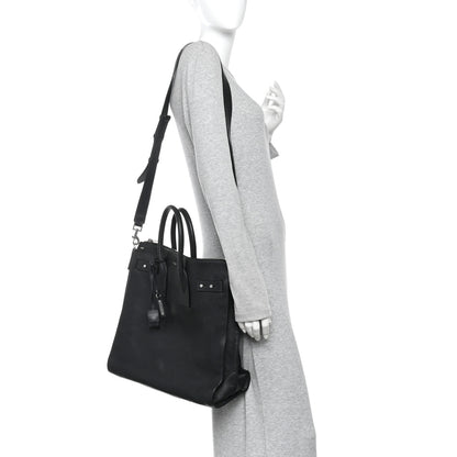 Saint Laurent Grained Calfskin Sac De Jour Souple North South Tote Black 2 of 12