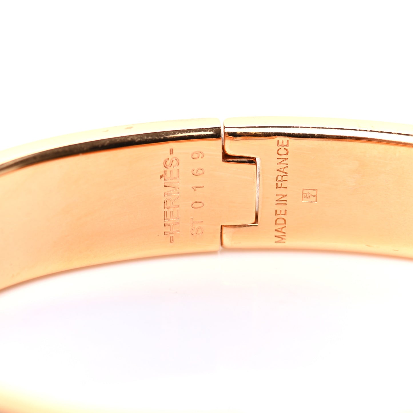 Enamel Narrow Clic Clac H Bracelet GM Rose Delirium