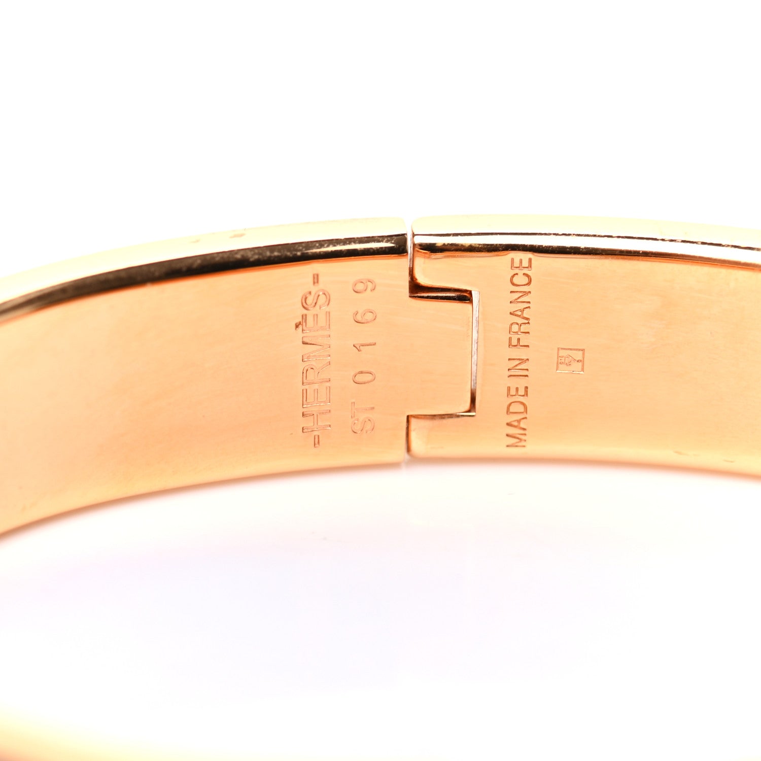 Hermes Enamel Narrow Clic Clac H Bracelet GM Rose Delirium 4 of 5