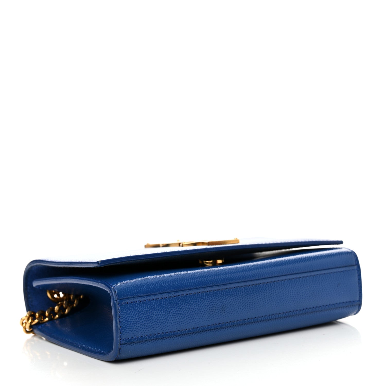 Saint Laurent Grain De Poudre Small Classic Monogram Kate Satchel Royal Blue 4 of 16