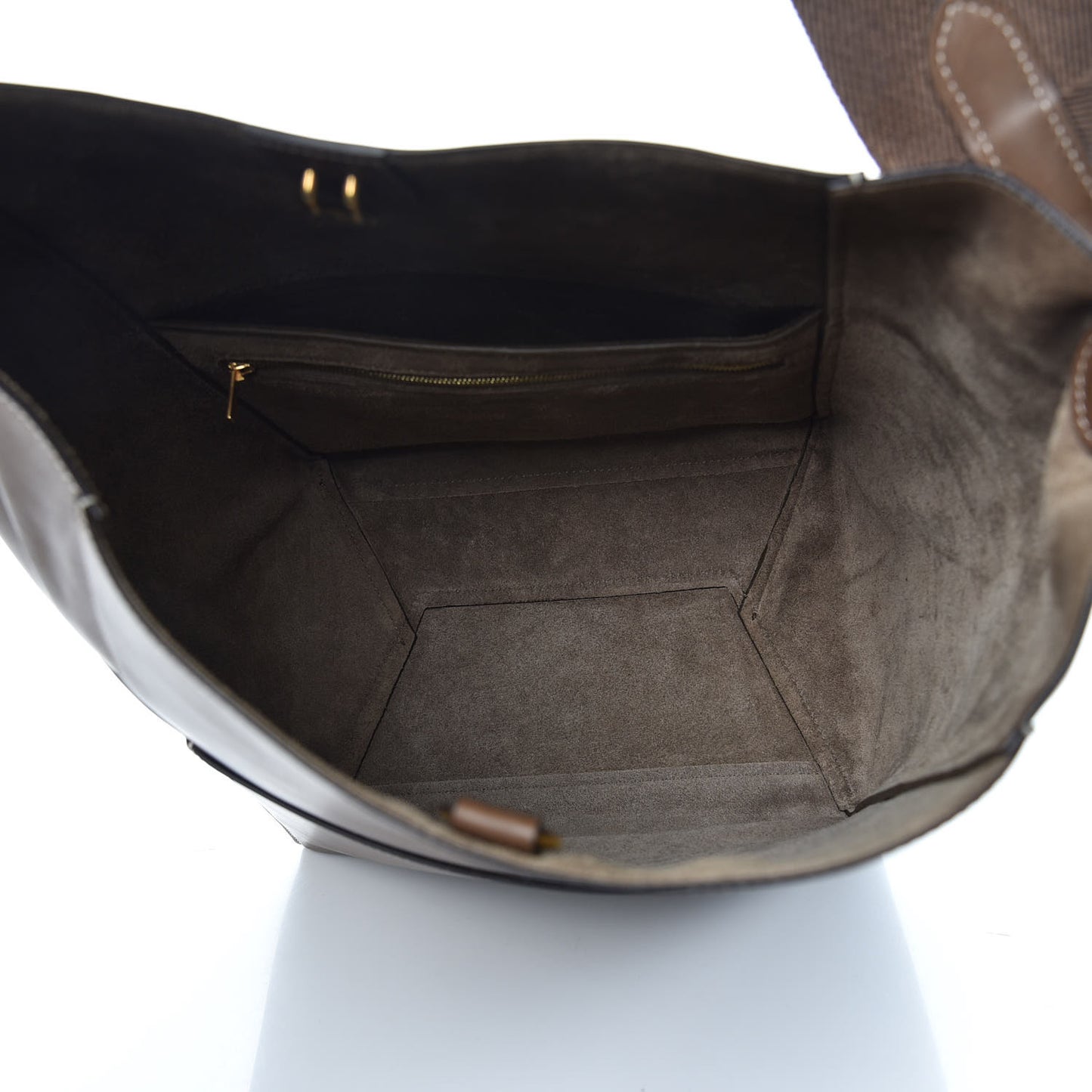 Natural Calfskin Sangle Bucket Bag Chestnut