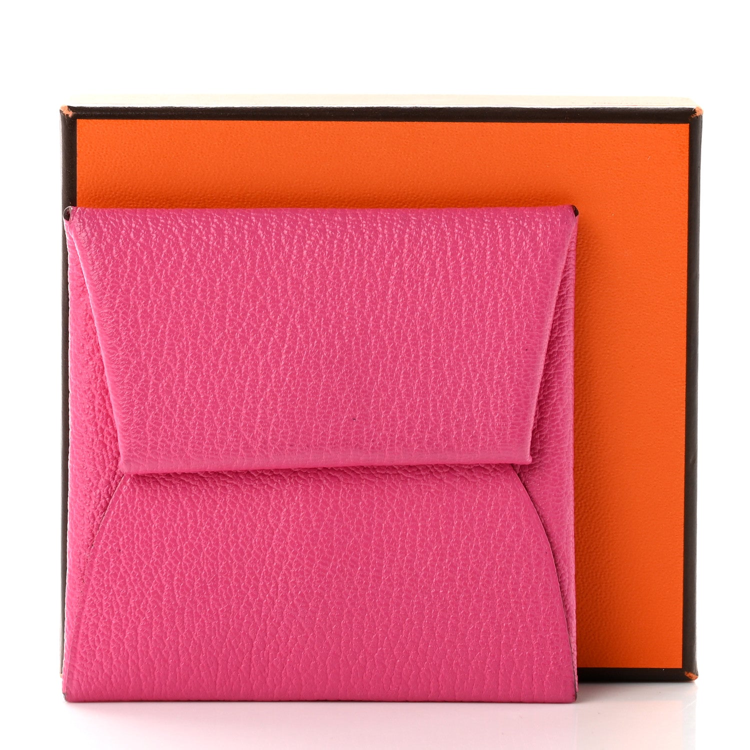 Hermes Chevre Mysore Bastia Coin Purse Rose Tyrien 7 of 7