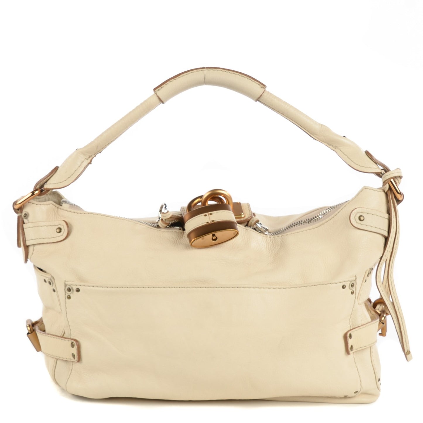 Calfskin Paddington Hobo White