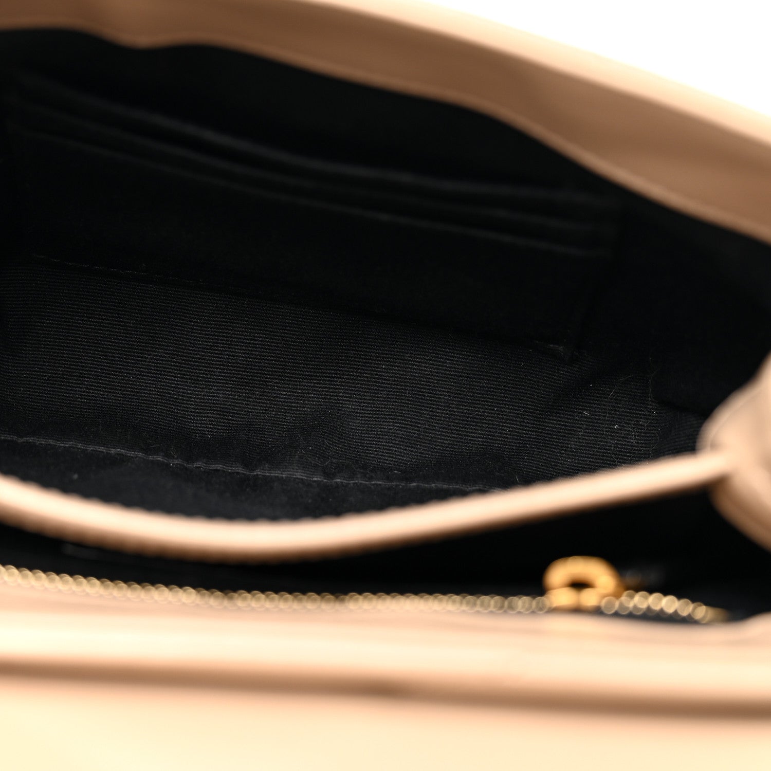 Saint Laurent Calfskin Y Quilted Monogram Toy Loulou Crossbody Bag Dark Beige 5 of 13
