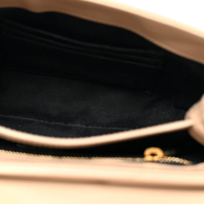 Saint Laurent Calfskin Y Quilted Monogram Toy Loulou Crossbody Bag Dark Beige 5 of 13
