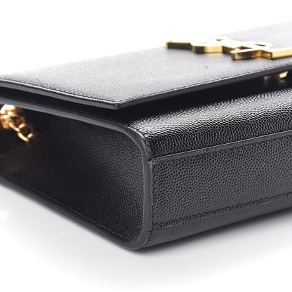 Saint Laurent Grain De Poudre Small Monogram Kate Satchel Black 5 of 9