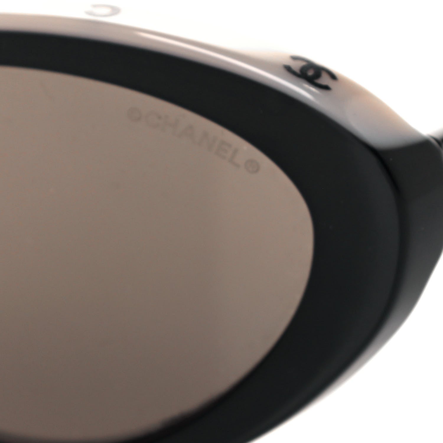 Chanel Acetate Oval Sunglasses 5416 Black Beige 7 of 8