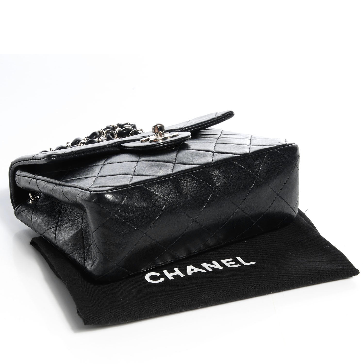 Chanel Lambskin Quilted Mini Square Flap Black 4 of 9