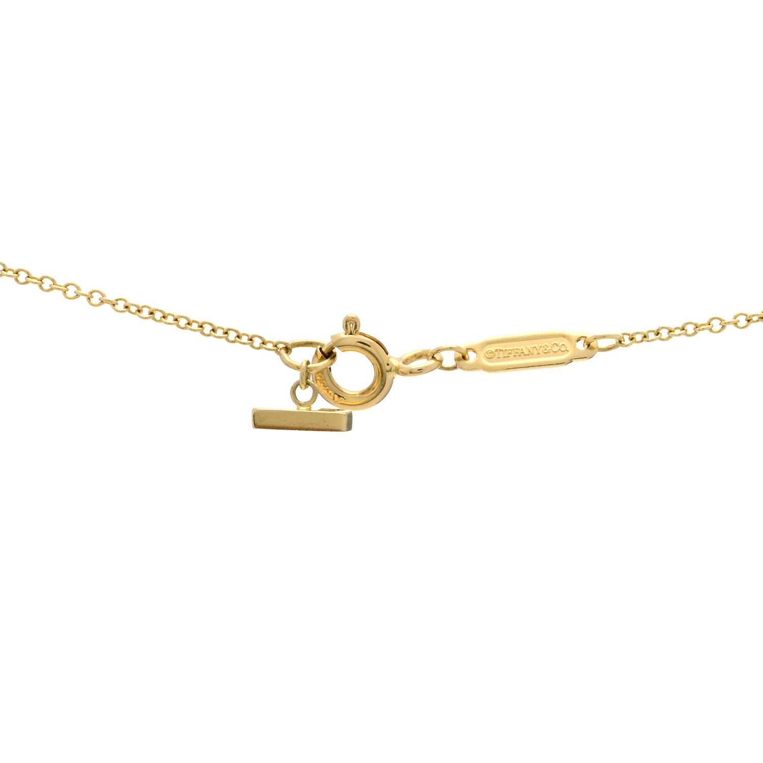 Tiffany 18K Yellow Gold Small T Smile Pendant Necklace 3 of 3