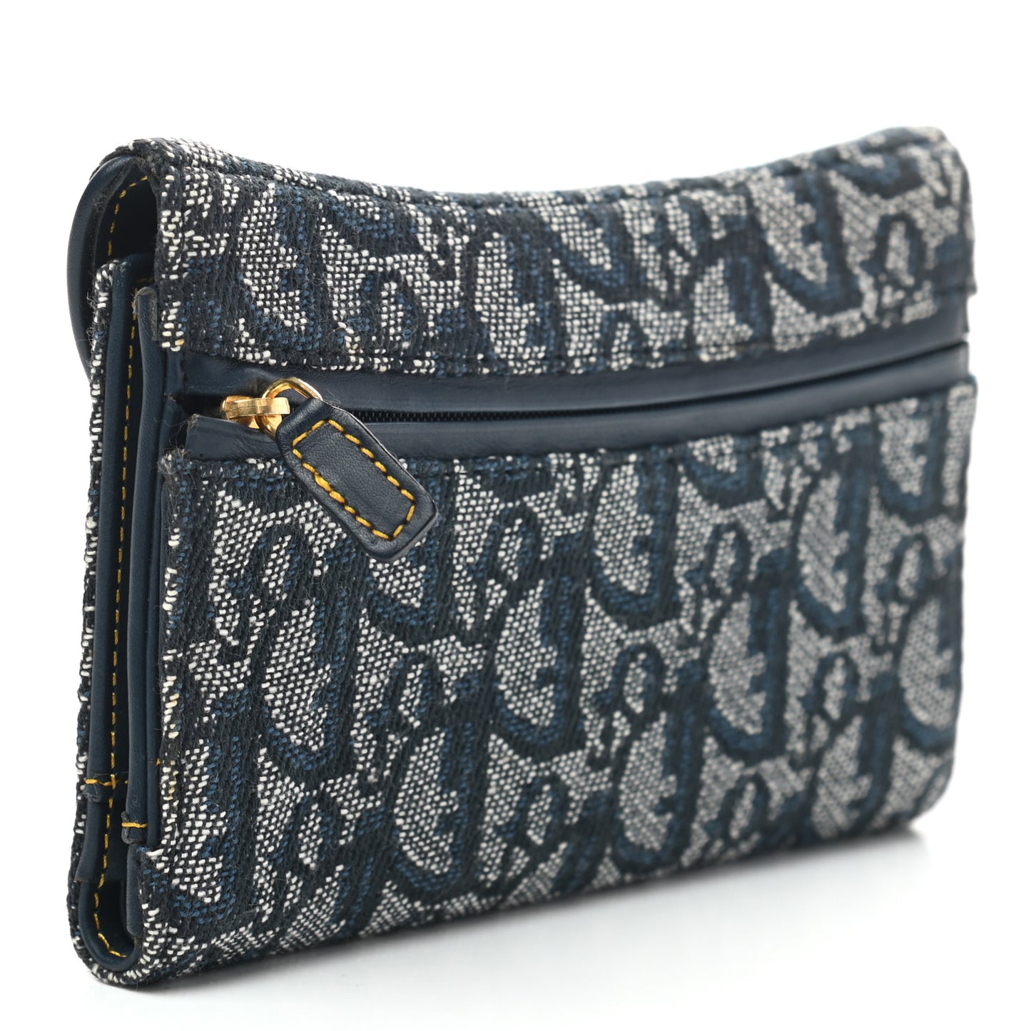 Oblique Saddle Large Zipped Wallet Blue