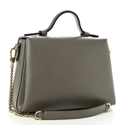 Gucci Dollar Calfskin Interlocking G Top Handle Shoulder Bag Loess 2 of 9