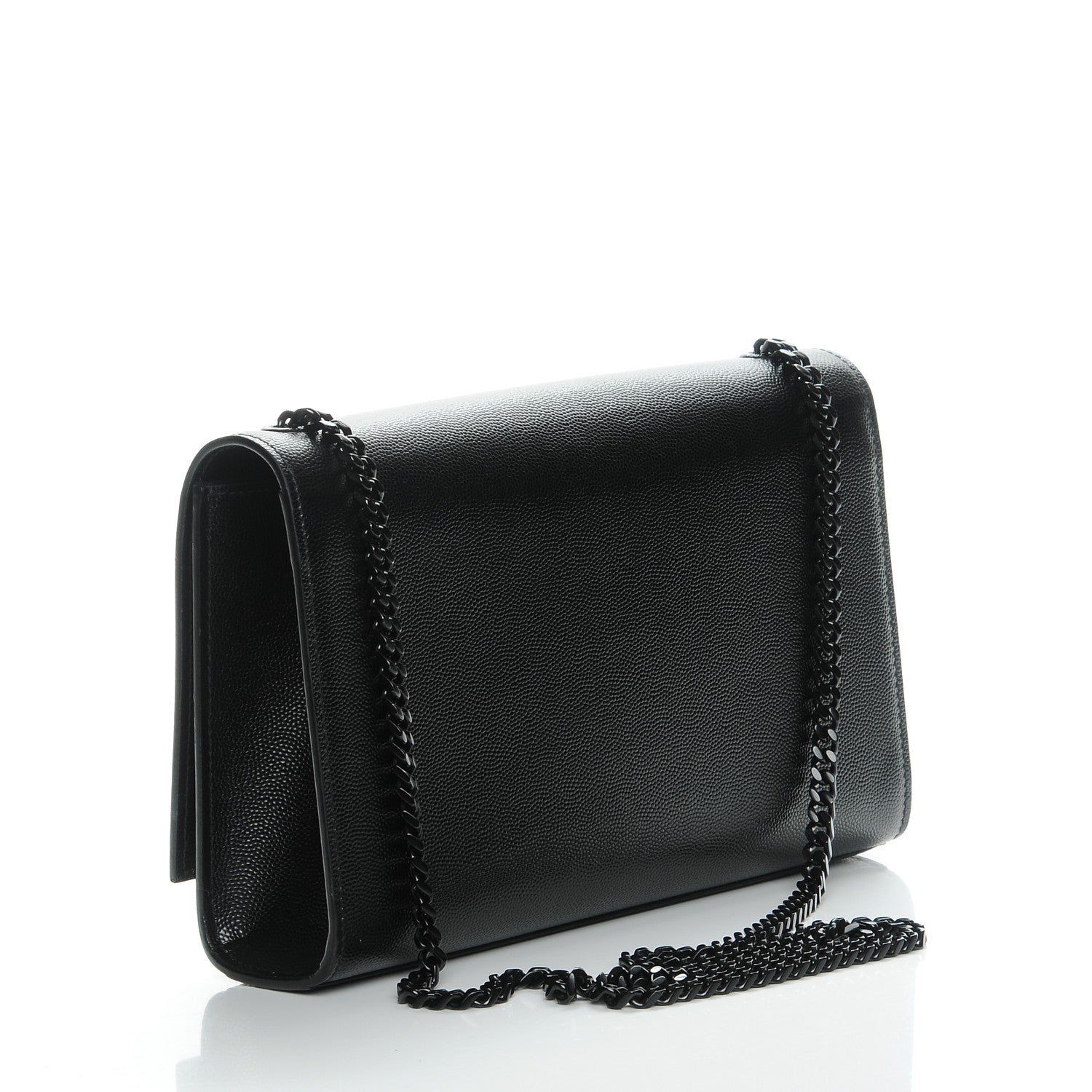 Saint Laurent Grain De Poudre Medium Classic Monogram Kate Satchel Black 6 of 7
