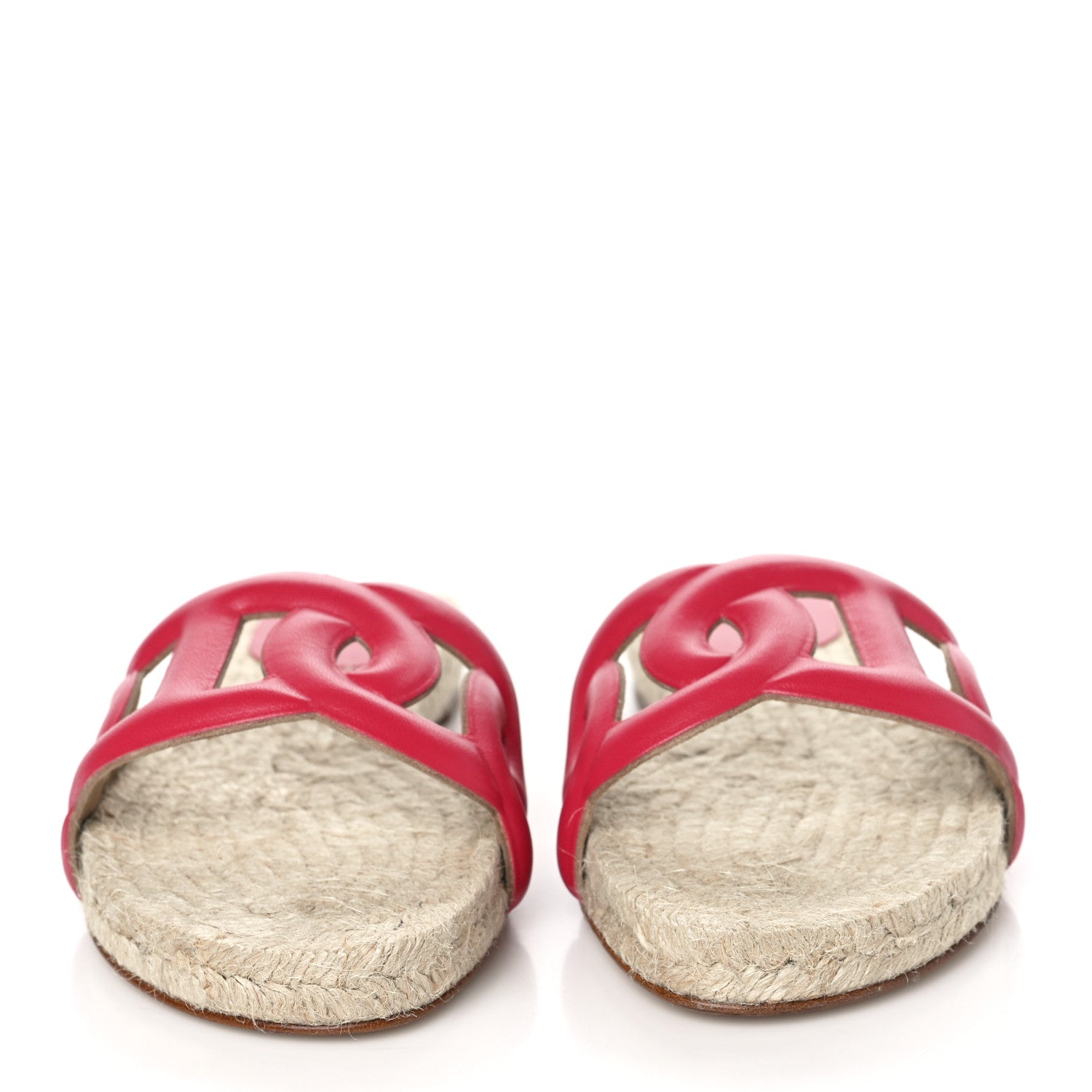 Hermes Nappa Famosa Espadrille Sandals 35 Rosa Framboise 2 of 7