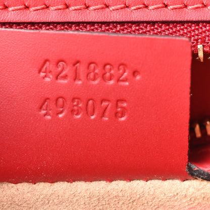 Gucci Calfskin Small Sylvie Shoulder Bag Hibiscus Red 6 of 9