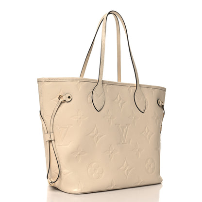 Louis Vuitton Empreinte Monogram Giant Neverfull MM Cream 3 of 9