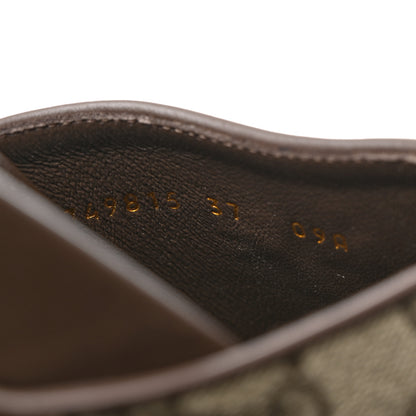 Gucci GG Supreme Monogram Miro Soft Calfskin Womens Horsebit Slippers 37 Beige Ebony New Acero 7 of 9