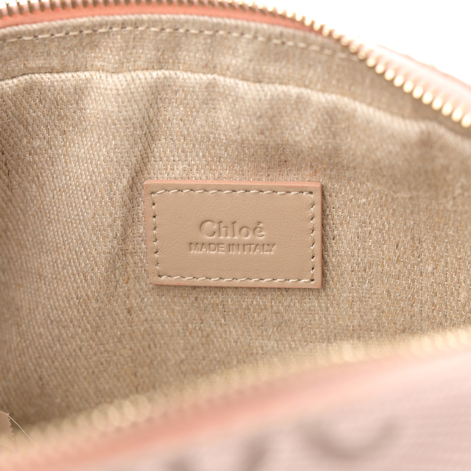 Chloe Linen Woody Belt Bag Blush Beige 6 of 13