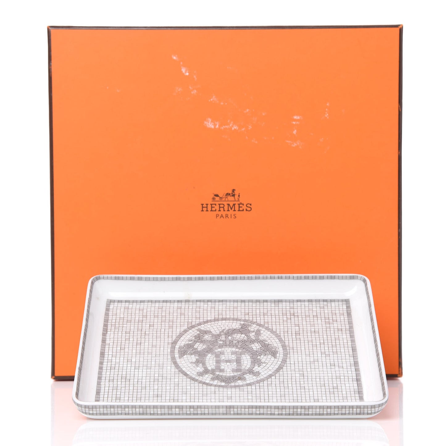 Porcelain Mosaique Au 24 Sushi Plate Platine