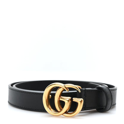 Gucci Calfskin Double G 20mm Belt 70 28 Black 1 of 5
