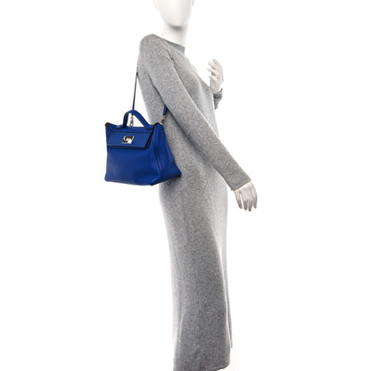 Hermes Togo Swift Verso 24/24 29 Bleu France Gold 2 of 10