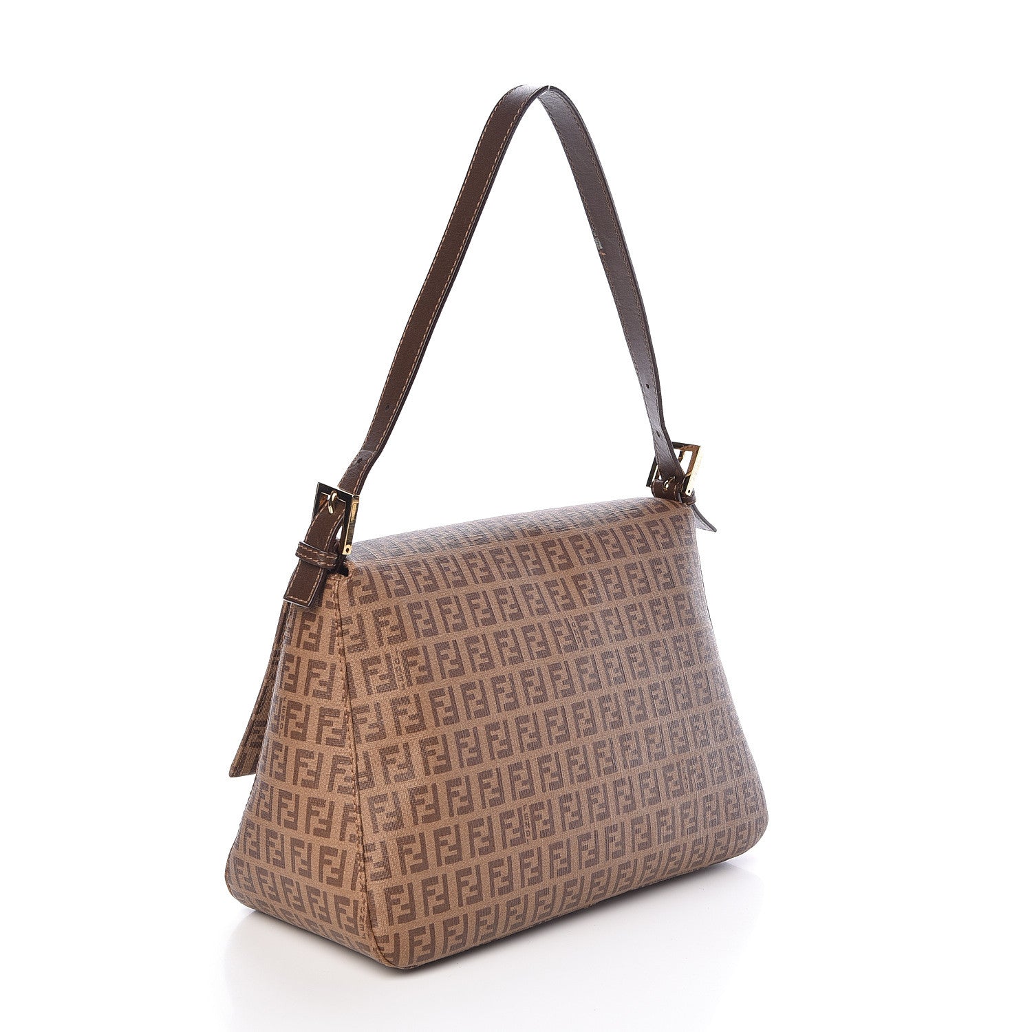 Fendi Zucchino Spalmati Vitello Mama Baguette Nocciola Castagna 3 of 11