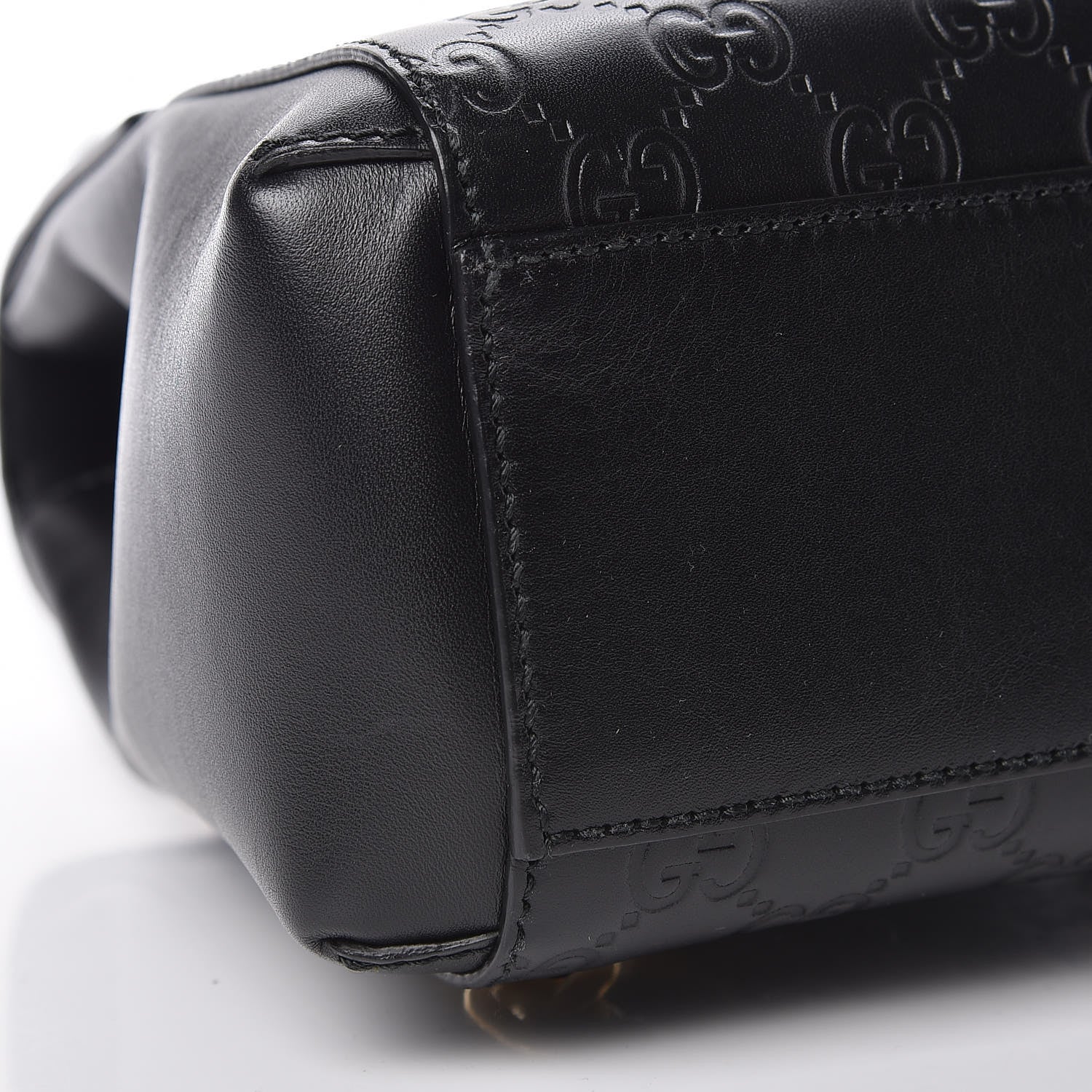 Gucci Guccissima Signature Padlock Backpack Black 10 of 11