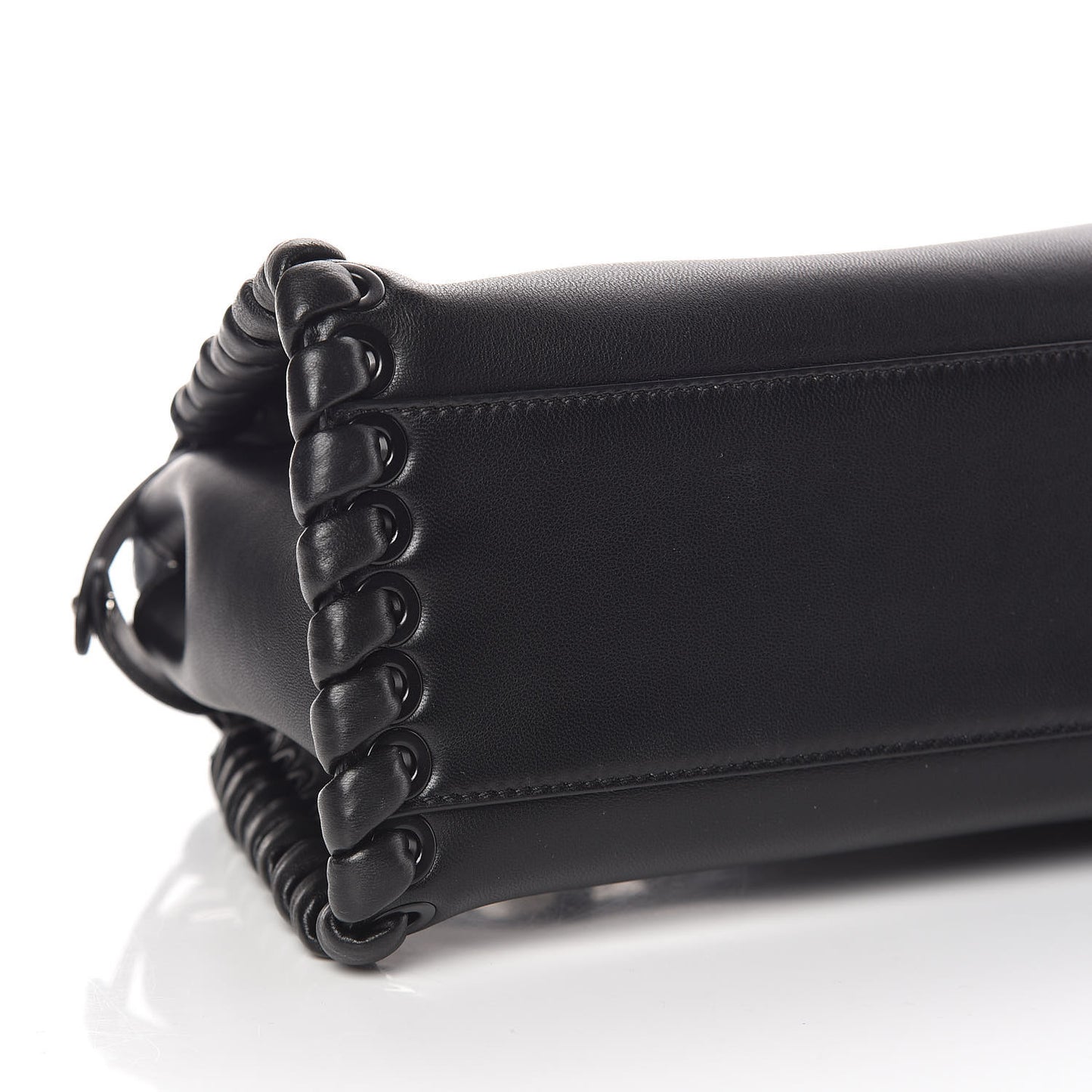 Nappa Lace Up Mini Peekaboo Iconic Satchel Black
