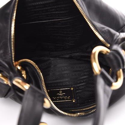 Prada Soft Calf Hobo Black 7 of 10