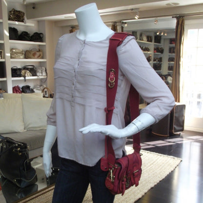 Chloe Leather Small Crossbody Bag Magenta 2 of 10