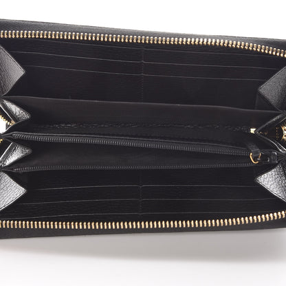 Gucci Dollar Calfskin GG Marmont Zip Around Wallet Black 5 of 8