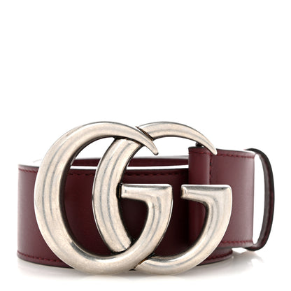 Gucci Moon Calfskin Nickel Double G 40mm Belt 75 30 Strong Red 1 of 7