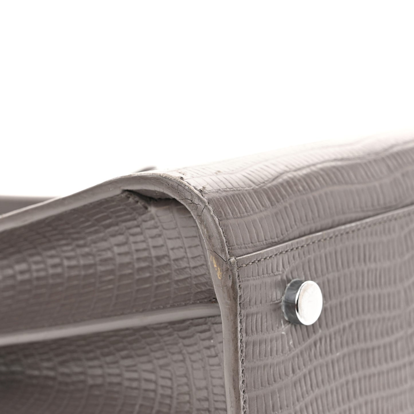 Lizard Calfskin Embossed Small Sac De Jour Fog