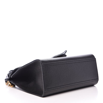 Gucci Calfskin Mini GG Marmont Top Handle Bag Black 4 of 13