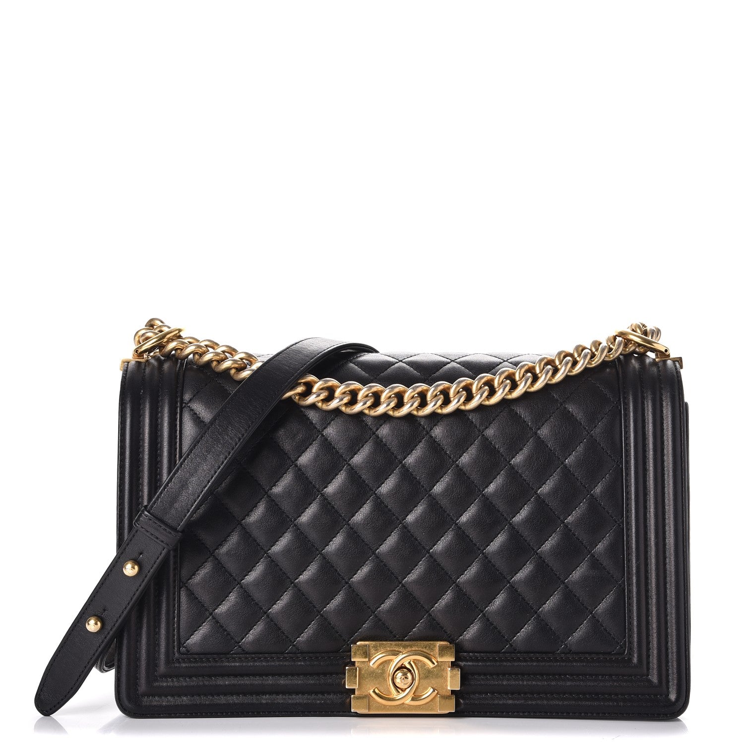 Chanel Calfskin Quilted New Medium Boy Flap Black 1 of 9