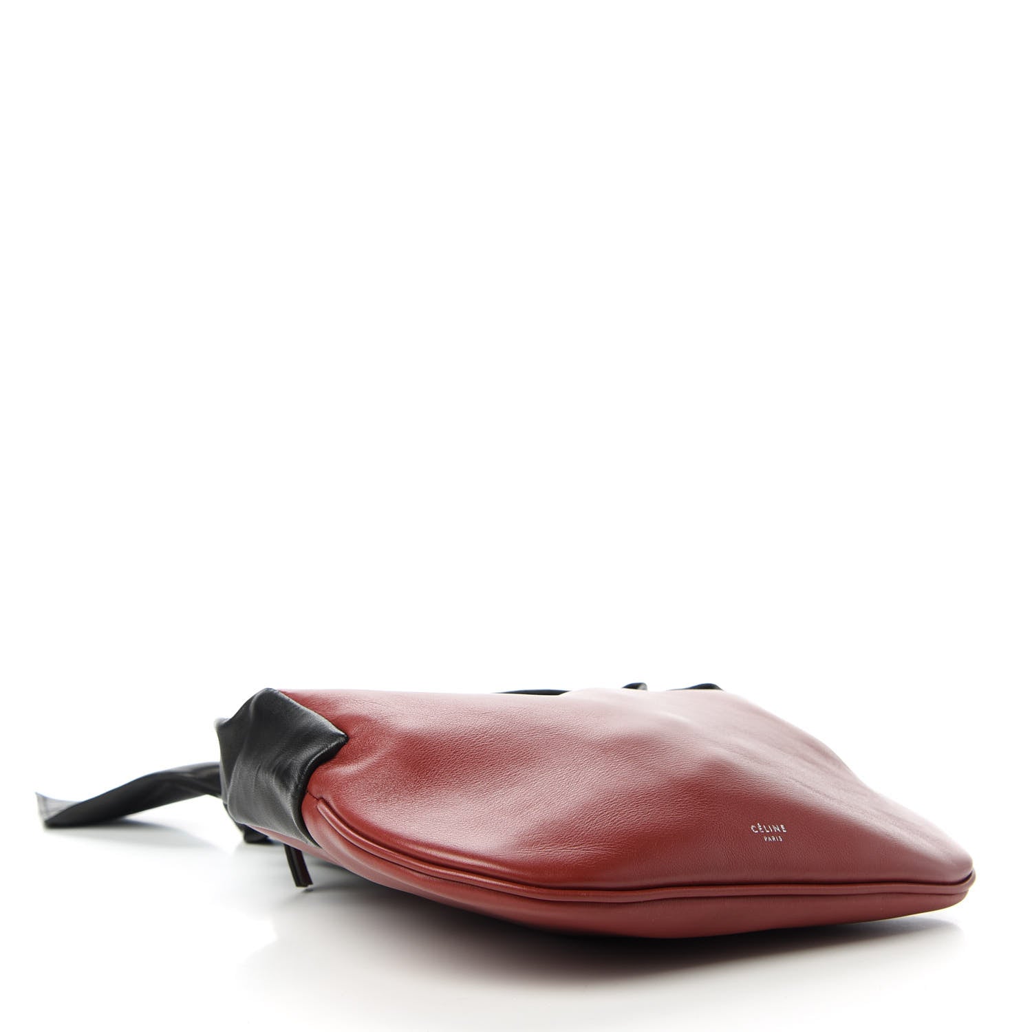 Celine Lambskin Calfskin Small Ribbon Shoulder Bag Merlot 4 of 9