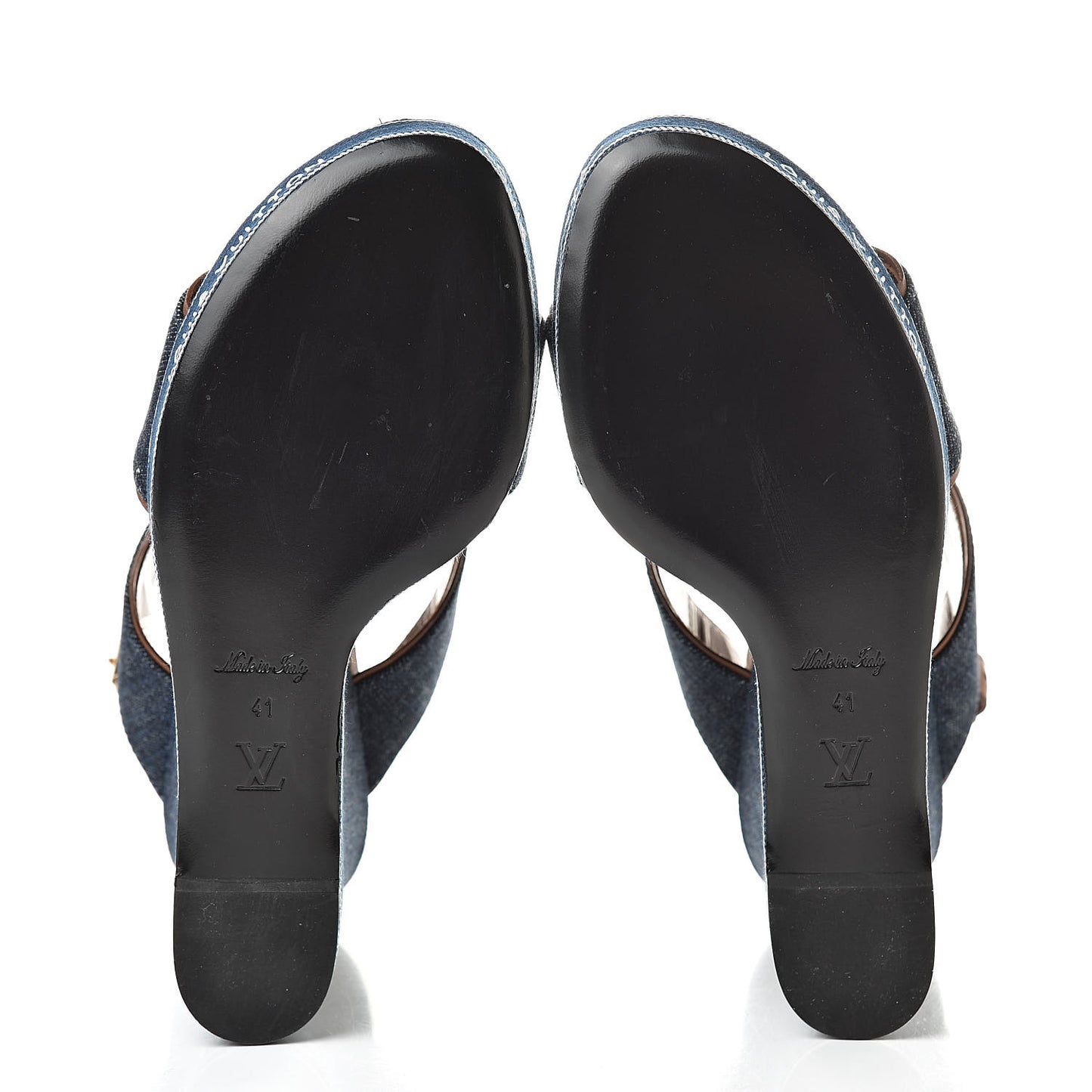 Denim Croisiere Wedge Sandals 41 Marine