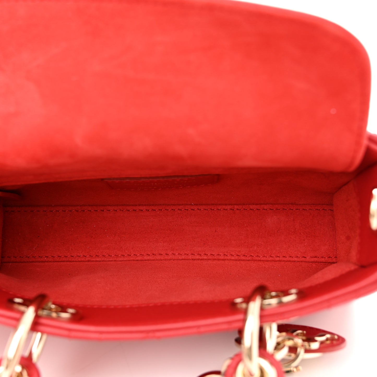 Lambskin Cannage Dioramour Micro Lady D-Joy Red