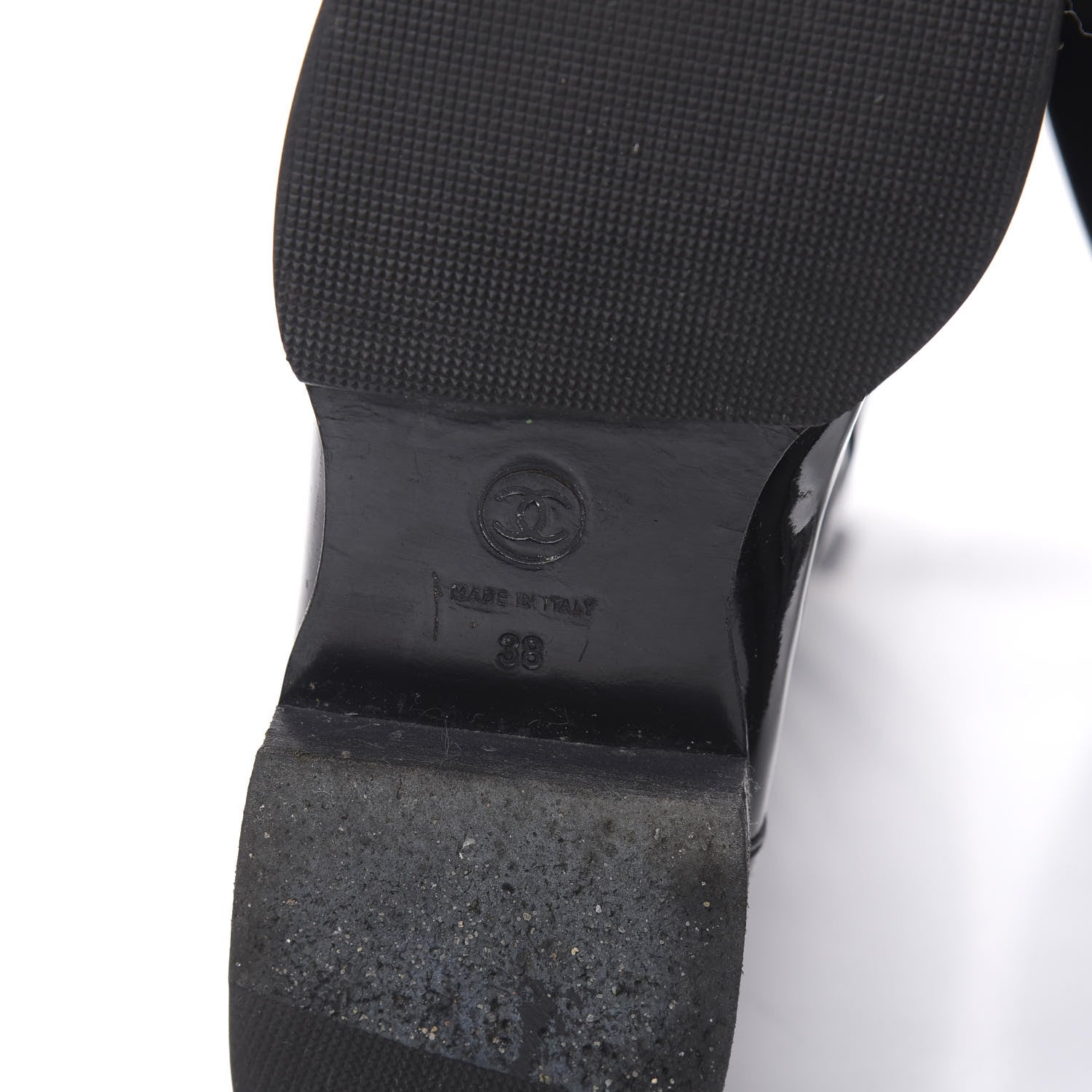 Chanel Patent Knee High Boots 38 Black 6 of 16