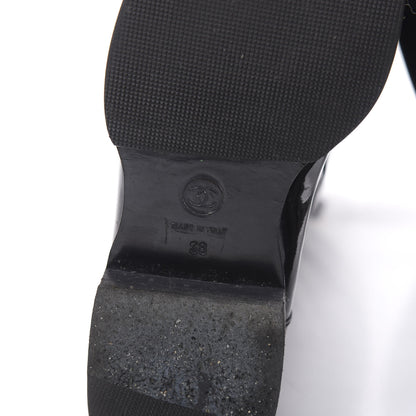 Chanel Patent Knee High Boots 38 Black 6 of 16